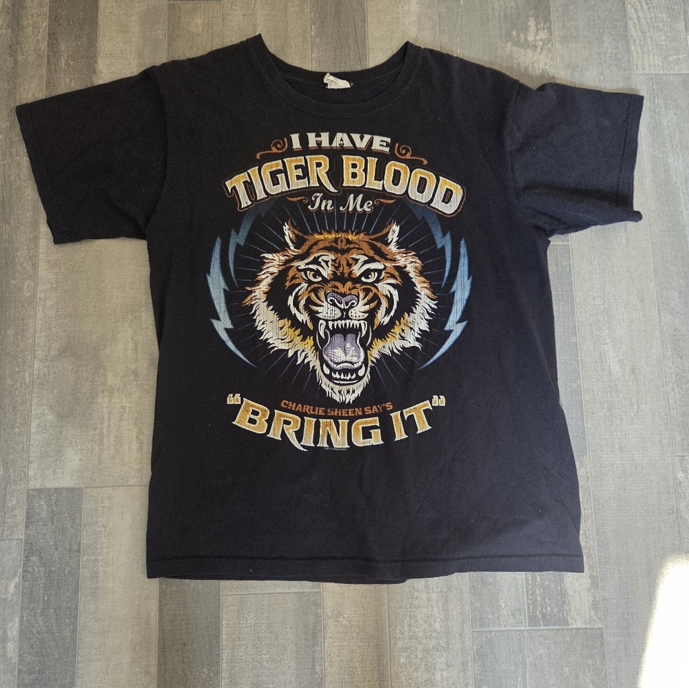 2011 Charlie Sheen T-Shirt Tiger Blood Medium